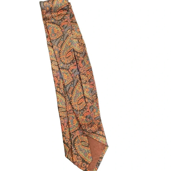 Andre" Ghekiere Cannes Paris Paisley men's tie - Picture 4 of 6